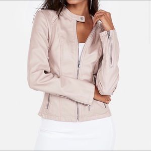 Express pink leather jacket new